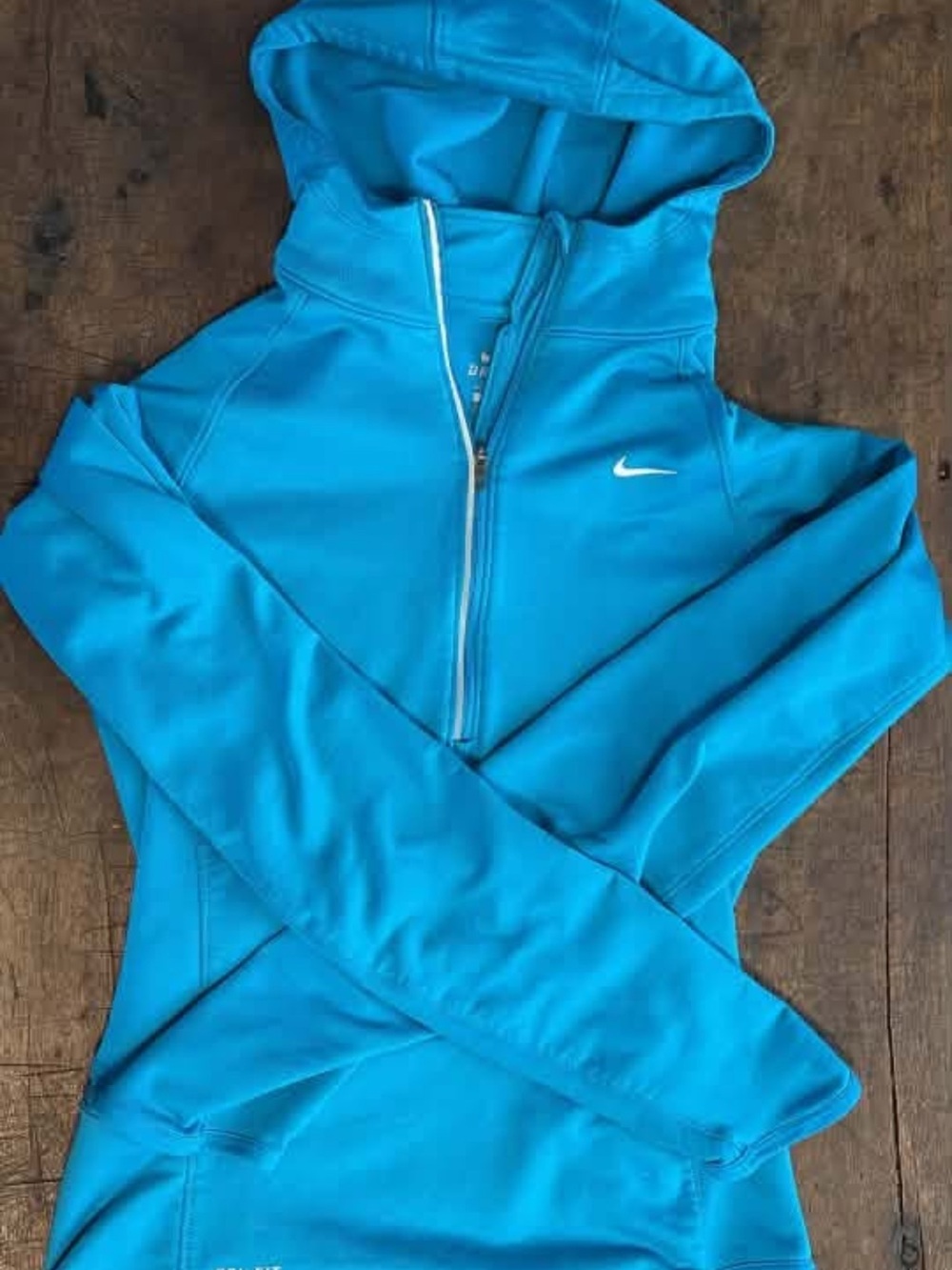 Nike Bright Teal Hooded Half-Zip Puffer Pullover